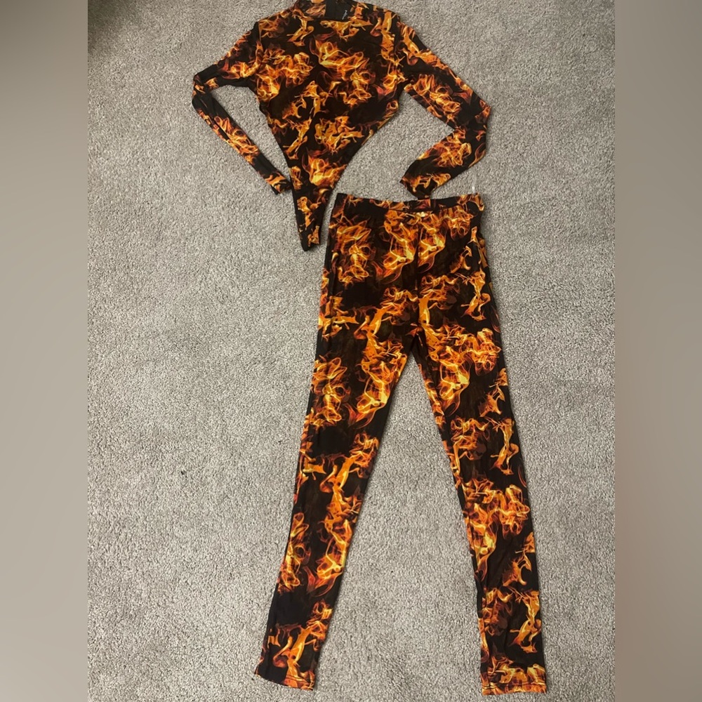 2 piece Fire Full Body Suit